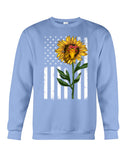 Black America Flag Sunflower Tote Bag - Sweatshirt - Ladies Flowy Tank