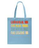 Librarian -The Man-The Myth- The Lengend Tote Bag - Guys Tee - Basketweave Tote Bag