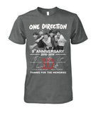 9Th Anniversary Of One Direction Limited Classic T- Shirt - Guys Tee - Unisex Long Sleeve