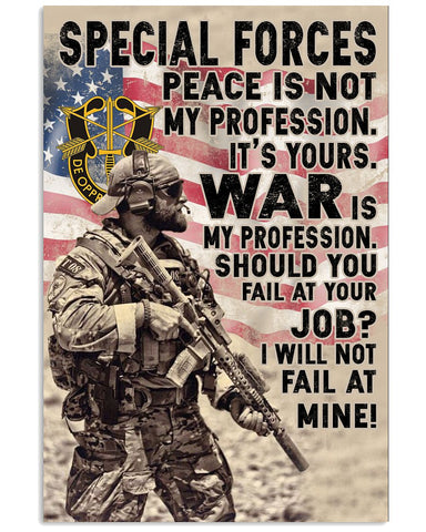 Special Forces - Peace Is Not My Profession Vertical Poster