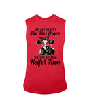 She Has Beauty, Grace, Resting And Heifer Face - Unisex Long Sleeve - Sweatshirt