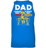 Dad - Daughter's First Love, Son's First Hero T-Shirt - Guys Tee - Unisex Tank Top