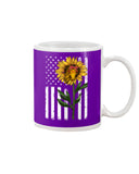 Black America Flag Sunflower Tote Bag - Mug