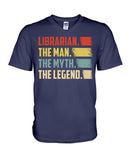 Librarian -The Man-The Myth- The Lengend Tote Bag - Guys V-Neck - Mug