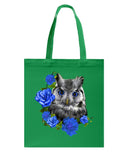 Cute  Owl With Blue Roses Classic Tee - Guys V-Neck - Basketweave Tote Bag