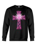 Breast Cancer Cross T-Shirt - Guys Tee - Sweatshirt