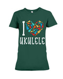 I Love Ukulele Limited Classic T-Shirt - Ladies Flowy Tank - Ladies Tee