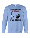 A Woman Needs Wine And Rugby Limited Classic T-Shirt - Sweatshirt - Unisex Tank Top