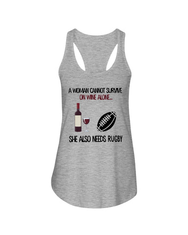 A Woman Needs Wine And Rugby Limited Classic T-Shirt - Ladies Flowy Tank - Youth Tee