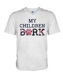 Dog Footprint- My Children Bark Limited Classic T-Shirt - Hoodie - Guys V-Neck