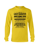 Lucky Daughter - Awesome Dad August T-Shirt - Unisex Long Sleeve - Basketweave Tote Bag