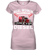 Real Woman Smell Like Diesel T-Shirt - Guys V-Neck - Ladies V-Neck