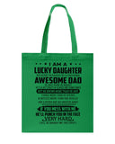 Lucky Daughter - Awesome Dad August T-Shirt - Unisex Long Sleeve - Basketweave Tote Bag
