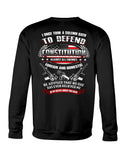 Boom - Us Man The Constitution Against All Enemies T-Shirt - Guys Tee - Sweatshirt