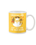 Librarian Llama Ain't Got Time For Your Grandma Tote Bag - Guys V-Neck - Mug