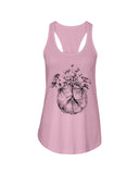 Hippie Peace Sign And Mushroom  Limited Classic T-Shirt - Ladies Flowy Tank - Youth Tee