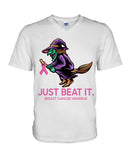 Just Beat It- Breast Cancer Awareness Limited Classic T- Shirt - Guys V-Neck - Basketweave Tote Bag
