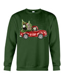 Christmas Cat And Red Car T-Shirt - Guys Tee - Sweatshirt