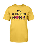 Dog Footprint- My Children Bark Limited Classic T-Shirt - Guys Tee - Sweatshirt