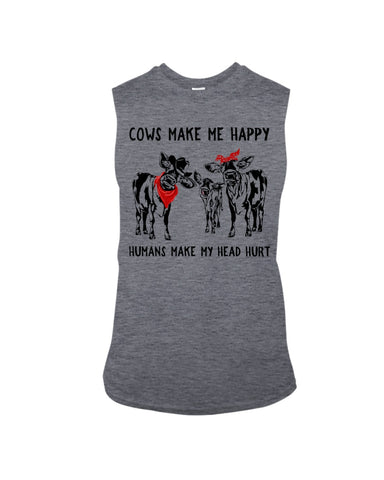 Cows Make Me Happy Tote Bag - Unisex Long Sleeve - Sweatshirt