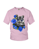 Cute  Owl With Blue Roses Classic Tee - Ladies Flowy Tank - Youth Tee