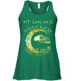 I Lover My Trucker Moon And Back T-Shirt - Guys Tee - Ladies Flowy Tank