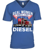 Real Woman Smell Like Diesel T-Shirt - Guys V-Neck - Ladies V-Neck