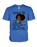 September Girl If My Mouth Doesn't Say It My Face Definitely Will Classic T-Shirt - Guys V-Neck - Unisex Long Sleeve