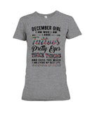 December Girl Have Tattos And Pretty Eyes Tote Bag - Youth Tee - Ladies Tee