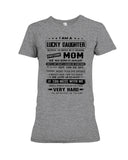 January Girl - Lucky Daughter Was Raised By Awesome Mom T-Shirt - Ladies Flowy Tank - Ladies Tee