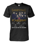 Evanescence 25Th Anniversary T-Shirt - Guys Tee - Ladies Tee