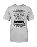September Girl Hasa Fought Thousands Battles T-Shirt - Guys Tee - Sweatshirt