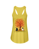 Pug Under Autumn Tree Tote Bag - Sweatshirt - Ladies Flowy Tank