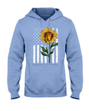 Black America Flag Sunflower Tote Bag - Ladies Tee - Hoodie