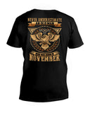 Never Underestimate A November Man T-Shirt - Hoodie - Guys V-Neck