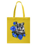 Cute  Owl With Blue Roses Classic Tee - Guys V-Neck - Basketweave Tote Bag