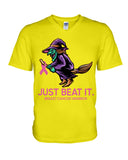 Just Beat It- Breast Cancer Awareness Limited Classic T- Shirt - Guys V-Neck - Basketweave Tote Bag