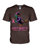 Just Beat It- Breast Cancer Awareness Limited Classic T- Shirt - Guys V-Neck - Basketweave Tote Bag
