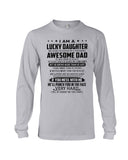 Lucky Daughter - Awesome Dad August T-Shirt - Unisex Long Sleeve - Basketweave Tote Bag