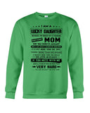 January Girl - Lucky Daughter Was Raised By Awesome Mom T-Shirt - Guys Tee - Sweatshirt