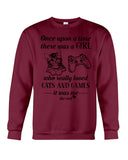 A Girl Who Really Loved Cats And Games - Unisex Long Sleeve - Sweatshirt