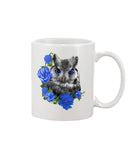 Cute  Owl With Blue Roses Classic Tee - Mug