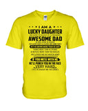 Lucky Daughter - Awesome Dad August T-Shirt - Hoodie - Guys V-Neck