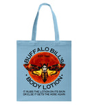 Buffalo Bill's Body Lotion Tote Bag - Guys Tee - Basketweave Tote Bag