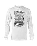 December Girl Has Fought A Thousand Battles T-Shirt - Guys V-Neck - Unisex Long Sleeve