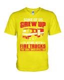 Grew Up Playing With Fire Trucks Tote Bag - Hoodie - Guys V-Neck