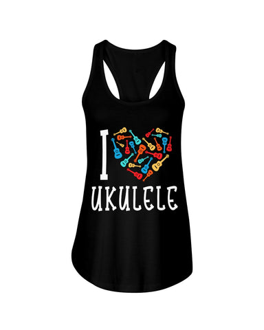 I Love Ukulele Limited Classic T-Shirt - Ladies Flowy Tank - Ladies Tee