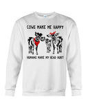 Cows Make Me Happy Tote Bag - Unisex Long Sleeve - Sweatshirt