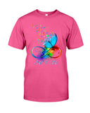 Let It Be Coloful Butterfly Limited Classic T-Shirt - Guys Tee - Unisex Long Sleeve