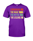 Librarian -The Man-The Myth- The Lengend Tote Bag - Guys Tee - Basketweave Tote Bag